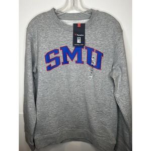 SMU Gray Sweatshirt Fanatics NEW New Southern Methodist Unisex Pullover MEDIUM